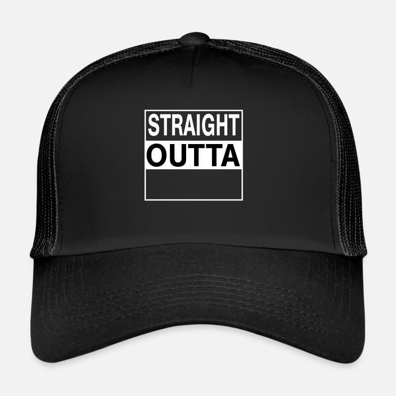 Straight outta Template - Trucker Cap - Schwarz/Schwarz