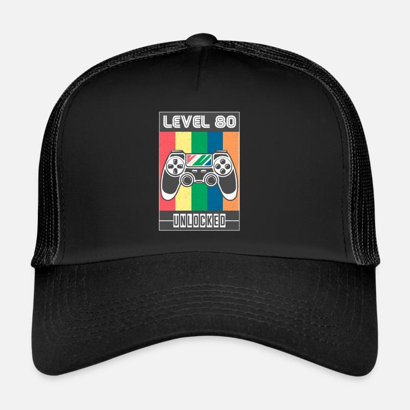 80e anniversaire - Casquette trucker - noir/noir
