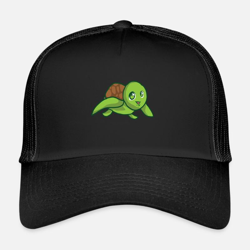 Schildkröte - Trucker Cap - Schwarz/Schwarz