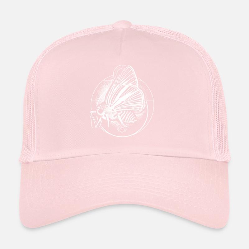 Goth Moth And Crescent Moon Creepy design Gift Trucker Cap