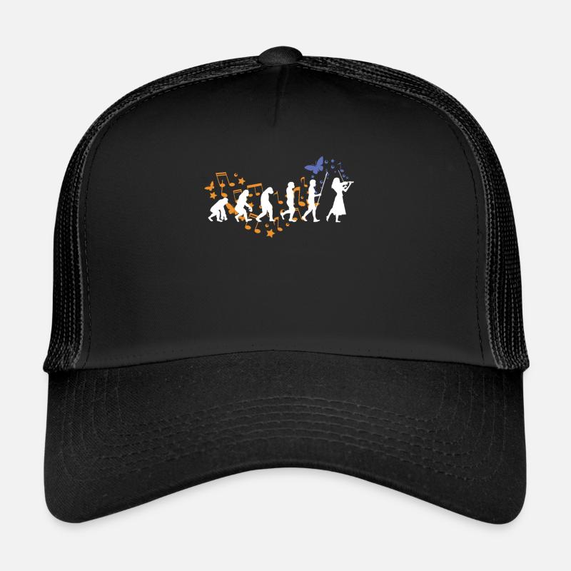 Evolution violon violon violoniste violoniste violon pi - Casquette trucker  - noir/noir
