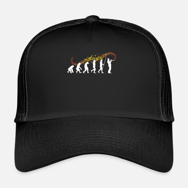 Evolution trumpet | Trumpeter cool gift - Trucker Cap - black/black