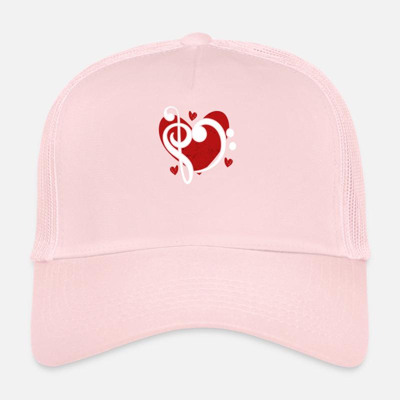Clé de sol clé de fa clé coeur Casquette trucker 