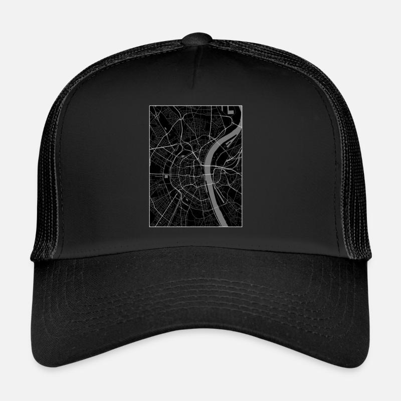 Cologne City Map - Trucker Cap - black/black