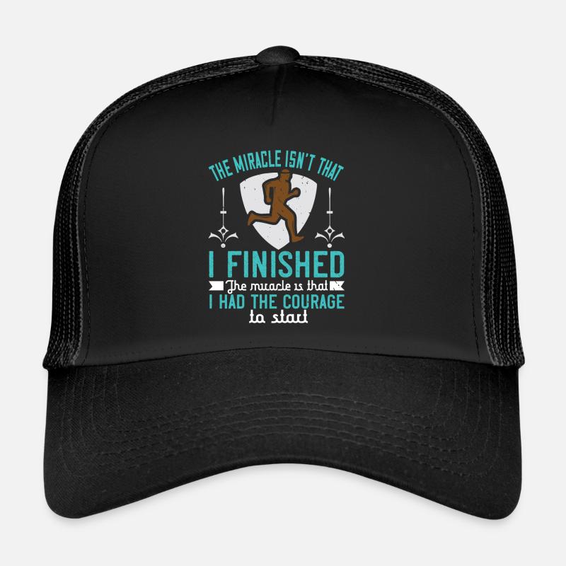 Le miracle ce n'est pas de finir - Humour courir Casquette trucker 