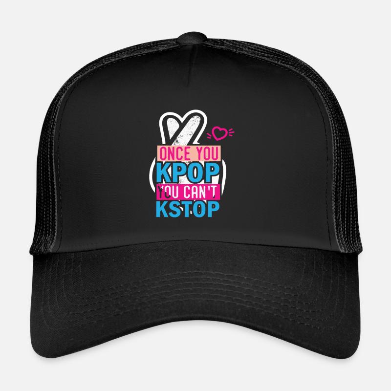 K-pop k-pop clothing k-pop music k-pop - Trucker Cap - black/black