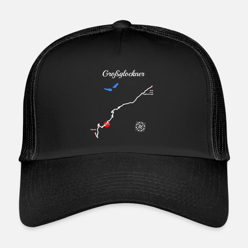 Großglockner-Hochalpenstraße Serpentine Pass - Trucker Cap - Schwarz/Schwarz