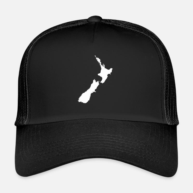 Neuseeland! - Trucker Cap - Schwarz/Schwarz