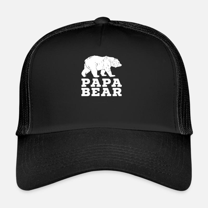 Papa Bär - Trucker Cap - Schwarz/Schwarz