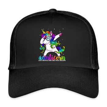 Tante Horn wie eine normale Tante nur super - Trucker Cap - Schwarz/Schwarz - Vorne