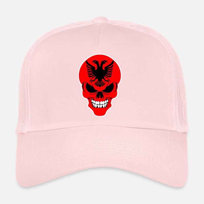 Albania - grim Albanian skull Trucker Cap