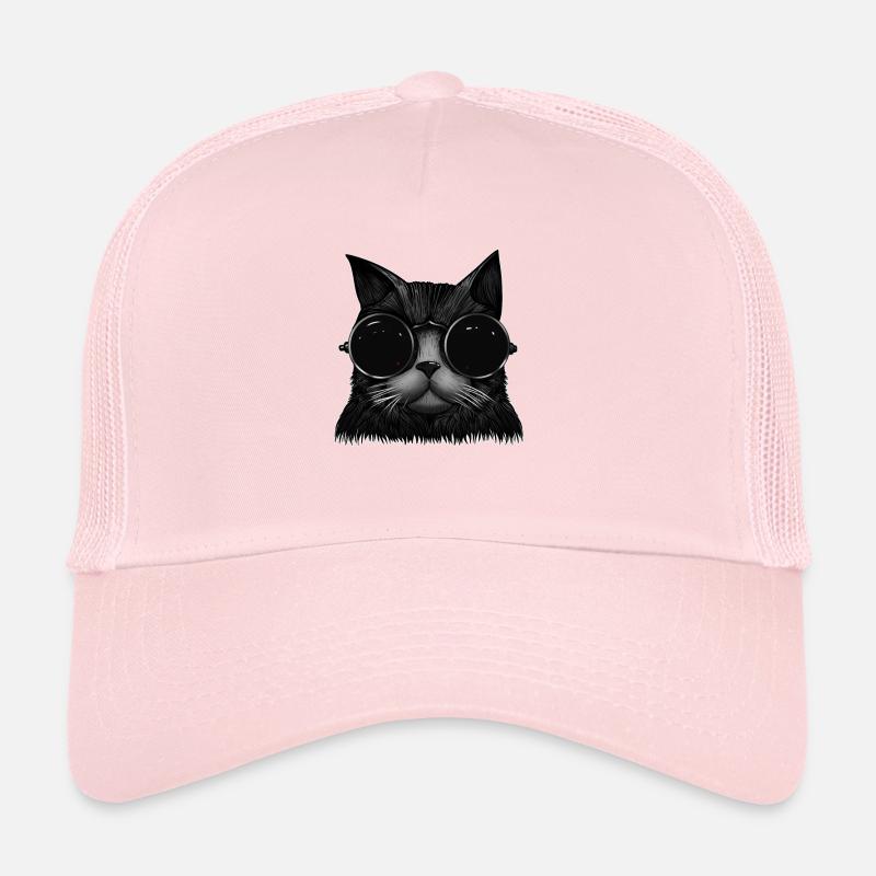 Cat with steampunk elements motif Trucker Cap