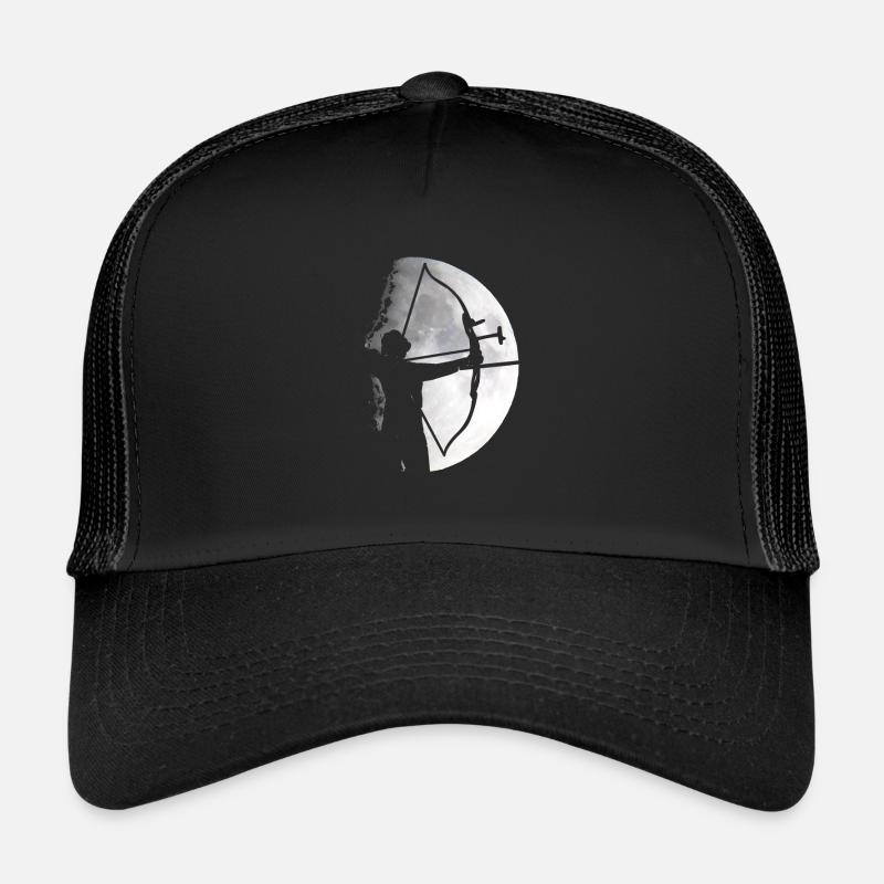 Mond Bogenschütze - Trucker Cap - Schwarz/Schwarz