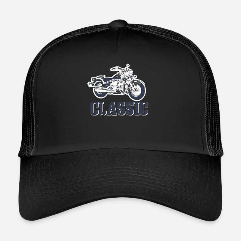 "Classic" motorcycle design - Trucker Cap - black/black