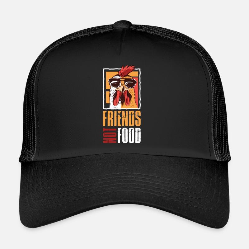 Amis pas de nourriture cadeau végétalien Casquette trucker 