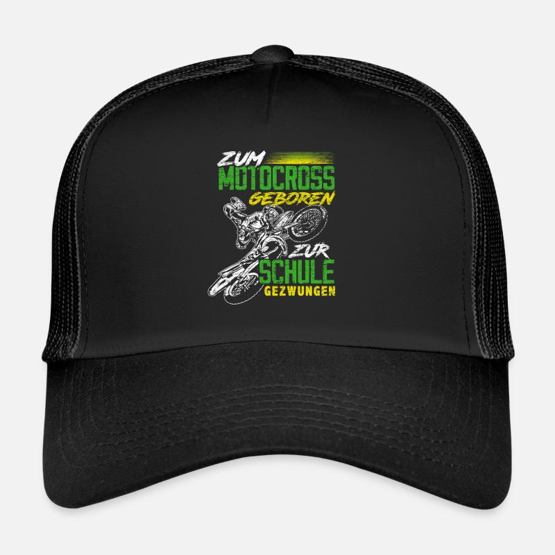 Motocross Schule - Trucker Cap - Schwarz/Schwarz