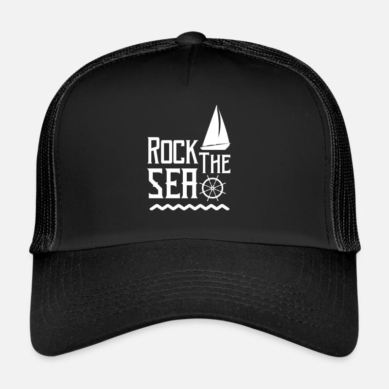 Segelboot - Trucker Cap - Schwarz/Schwarz