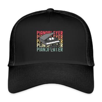 Klavier - Trucker Cap - Schwarz/Schwarz - Vorne