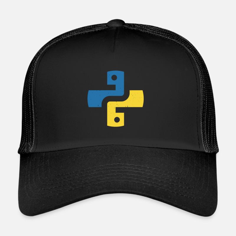 Langage de programmation Python - Casquette trucker  - noir/noir
