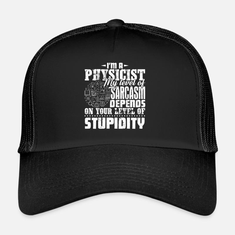 Ich bin Physiker - Trucker Cap - Schwarz/Schwarz