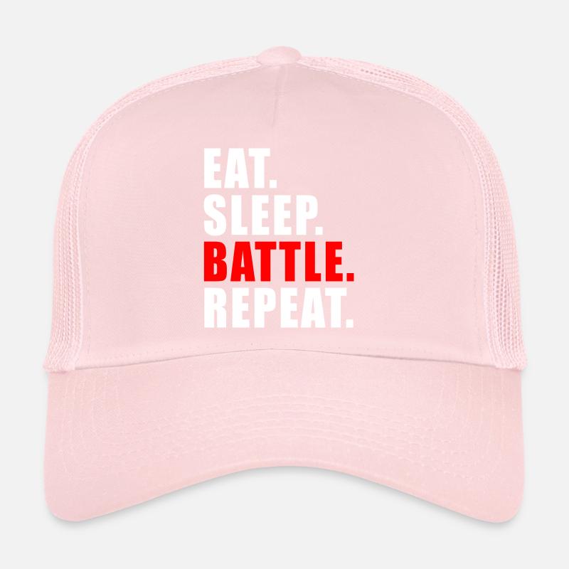 EAT SLEEP BATTLE REPEAT GESCHENK GAMING BRAWL GAME Trucker Cap