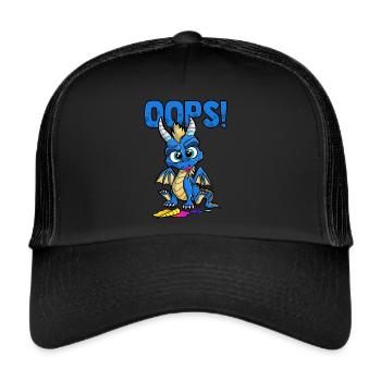 Oops! Mon dragon a mangé votre licorne Funny Kids Teens - Casquette trucker  - noir/noir - Devant