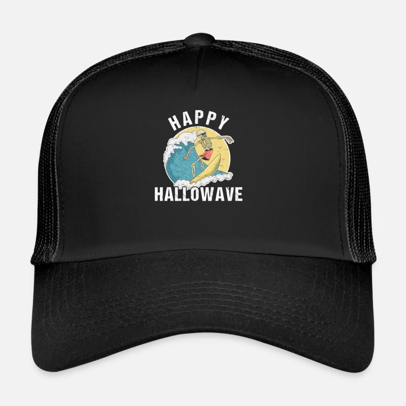 Conception d'Halloween de surfeur pour un surfeur - Casquette trucker  - noir/noir
