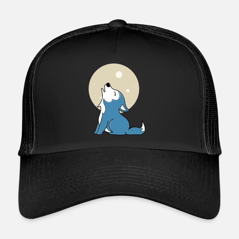 Bébé loup lune Casquette trucker 