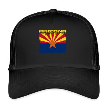 Arizona flag - Trucker Cap - black/black - Front