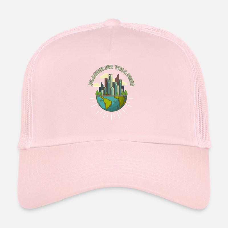 Plastik 90er Klimaschutz Umwelt Statement Erde Trucker Cap