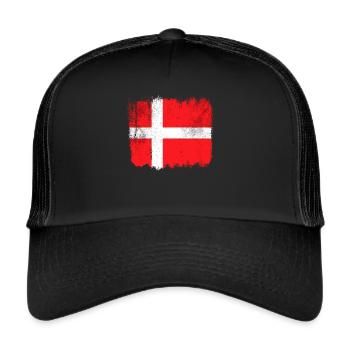 Denmark flag - Trucker Cap - black/black - Front