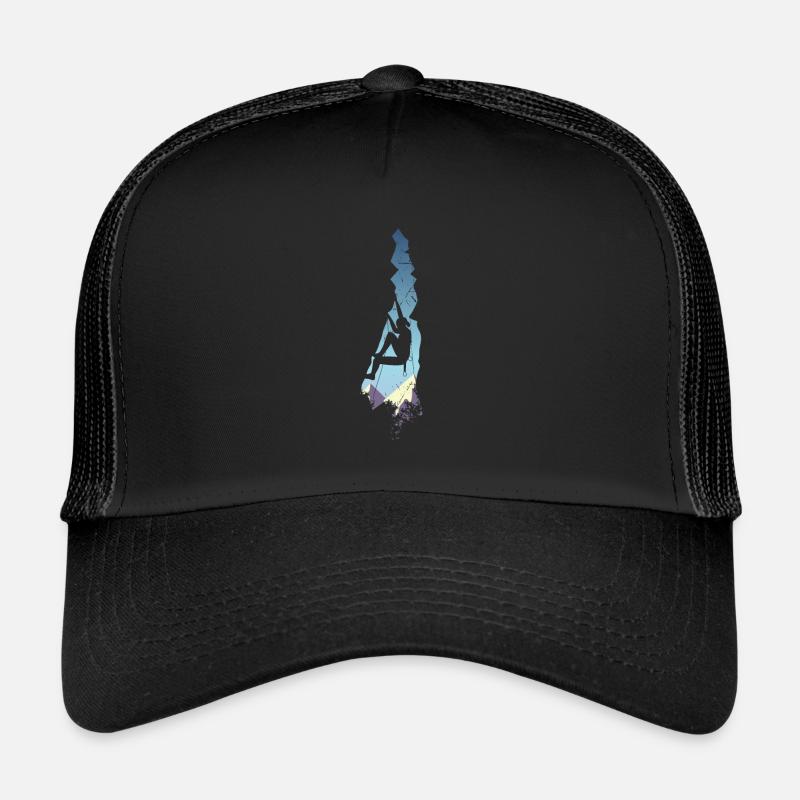 Climbing mountaineering free climbing rock climbing - Trucker Cap - black/black