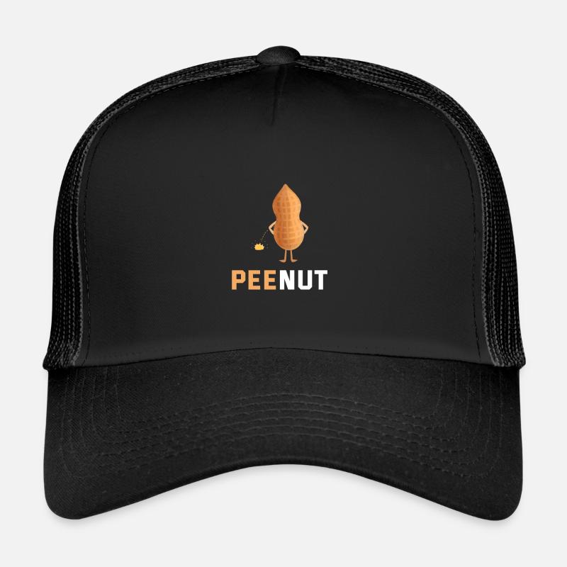 Peenut Erdnuss und Erdnüsse - Trucker Cap - Schwarz/Schwarz
