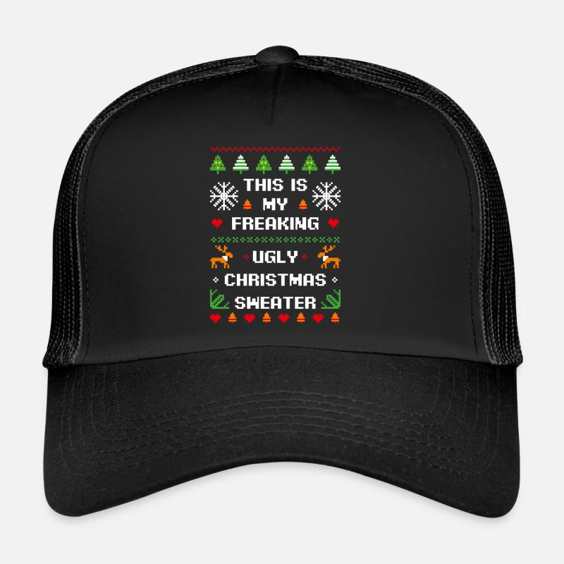 This Is My Ugly Sweater Funny Hilarious Christmas Trucker Cap
