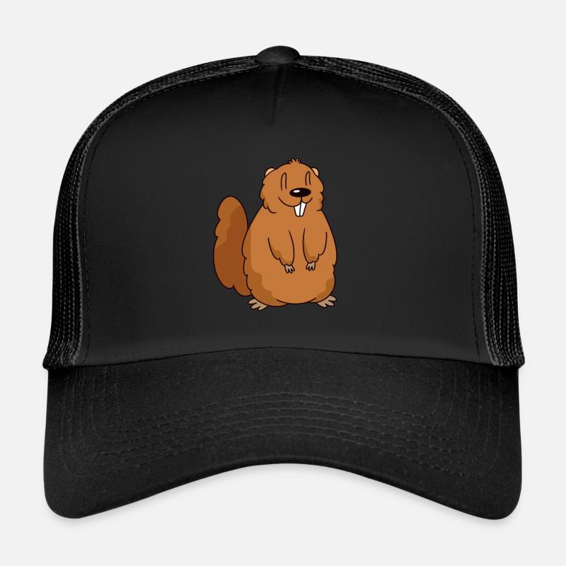 Funny marmot smiles comic look Trucker Cap