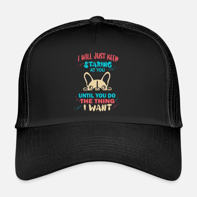 Boston Terrier, Boston Terrier, Boston Terrier - Casquette trucker - noir/noir