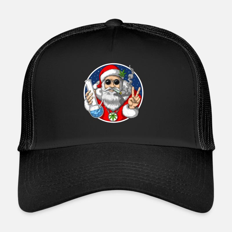 Santa Smoking Weed Trucker Cap