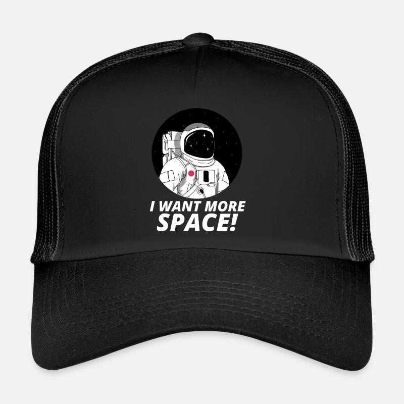 Astronaut Space Gift Nasa Funny Birthday - Trucker Cap - black/black