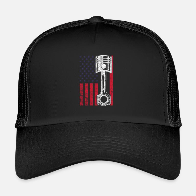 Kfz Mechaniker USA - Trucker Cap - Schwarz/Schwarz