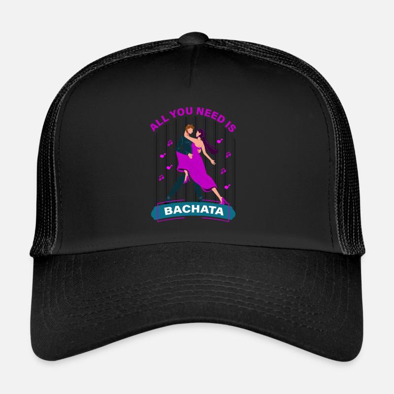 Bachata, Bachata baile, Bachata Geschenk - Trucker Cap - Schwarz/Schwarz