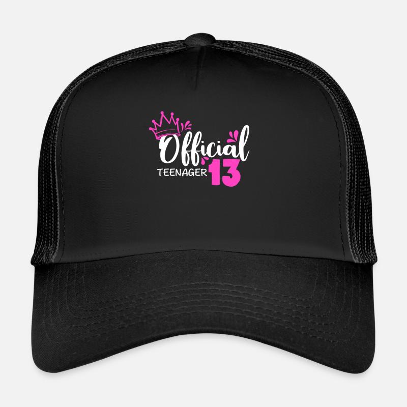 Adolescente officielle 13e anniversaire Casquette trucker 