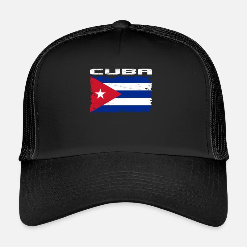 Kuba Flagge - Trucker Cap - Schwarz/Schwarz