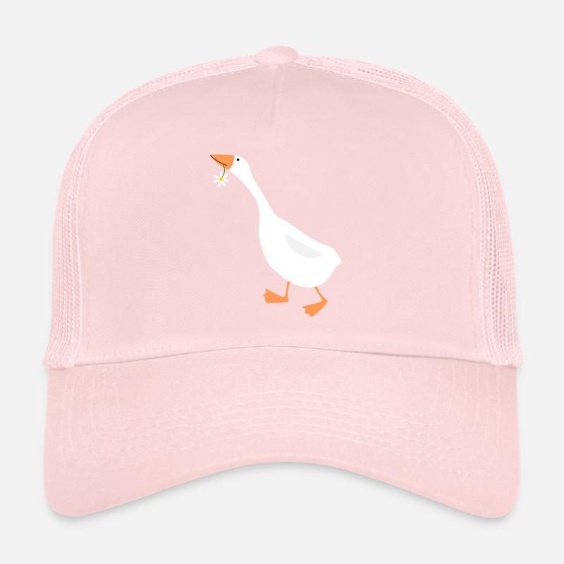 Gänseblümchen lustiges Gans mit Blüte Trucker Cap