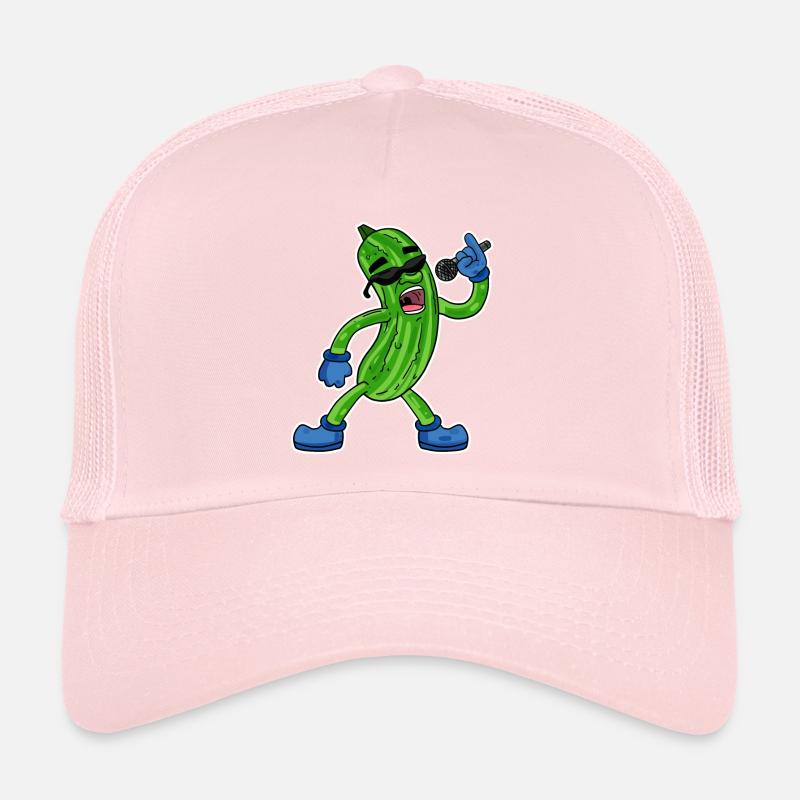 Le concombre chante un cadeau végétal illustration drôle Casquette trucker 