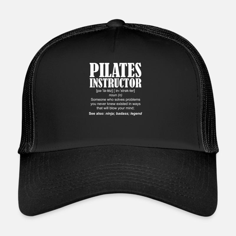 Pilates Instructeurs Definition Pilatestrainer - Casquette trucker  - noir/noir