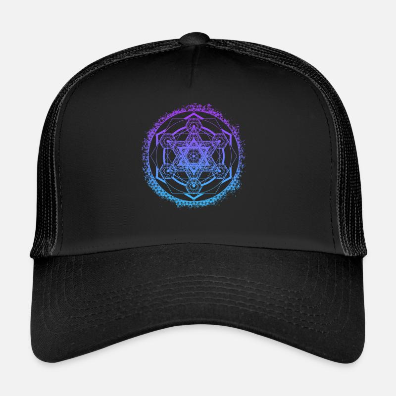 Metatron's Cube Gradient Sacred Geometry Symbol Trucker Cap
