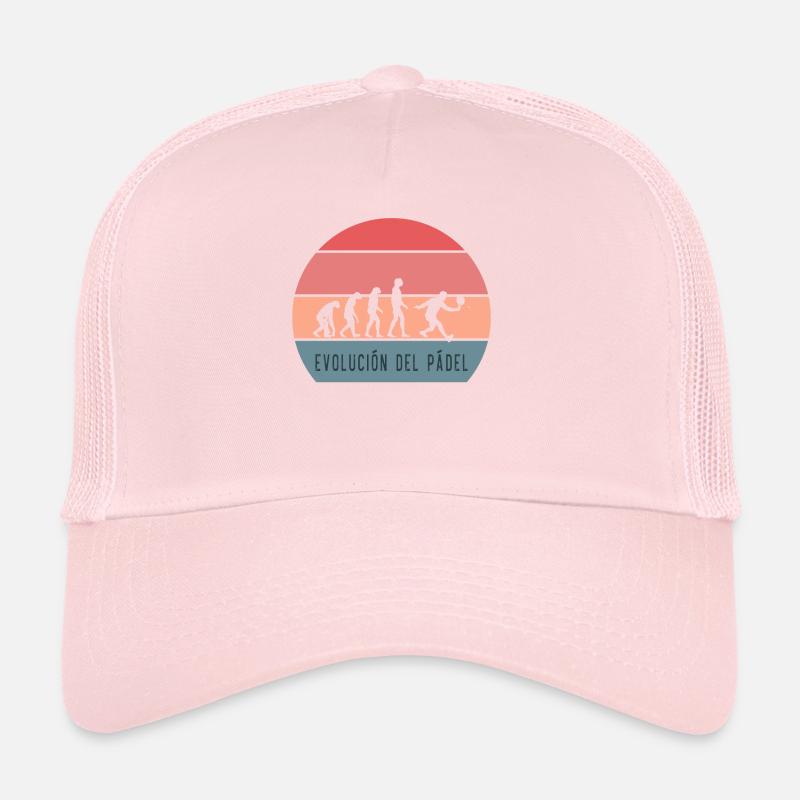Paddle tennis design drôle pagaie rétro évolution Casquette trucker 