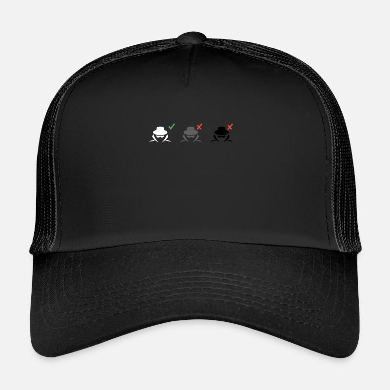 White Hat Hacker Cybersicherheit Ethischer Hacker Trucker Cap