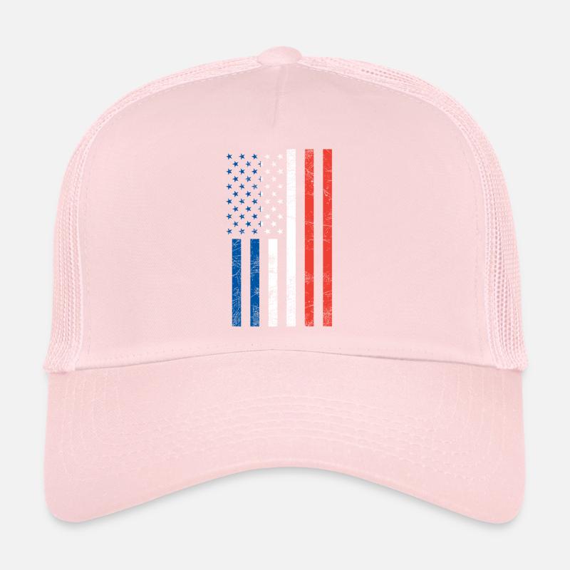 Drapeau français américain Casquette trucker 
