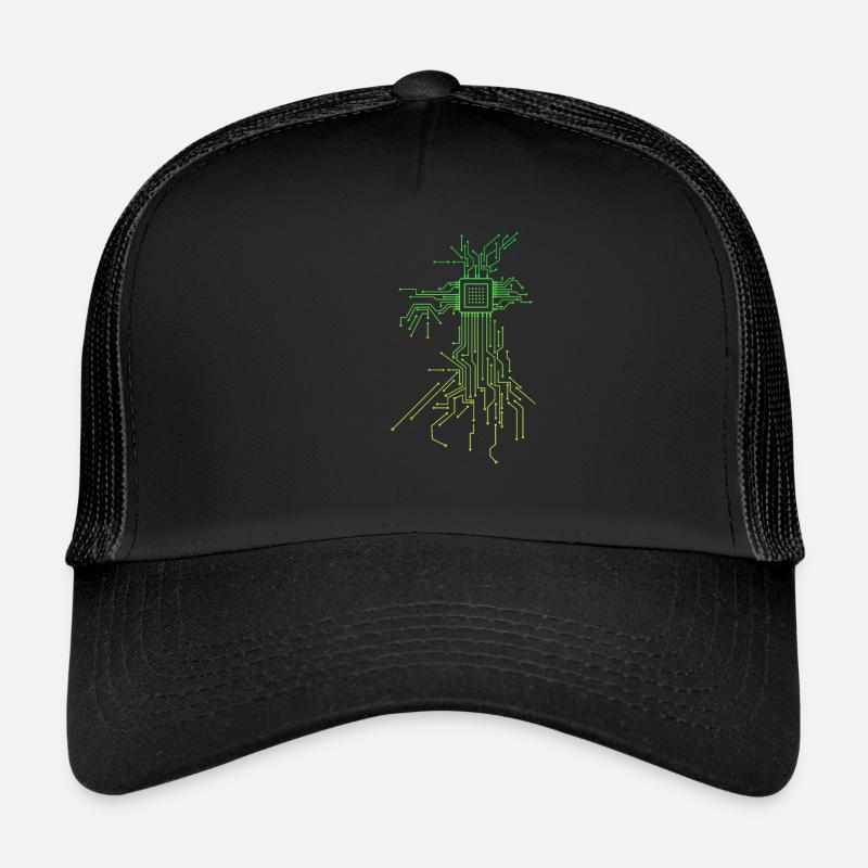 Disposition des cartes de circuits imprimés CPU coeur ordinateur admin nerd Casquette trucker 